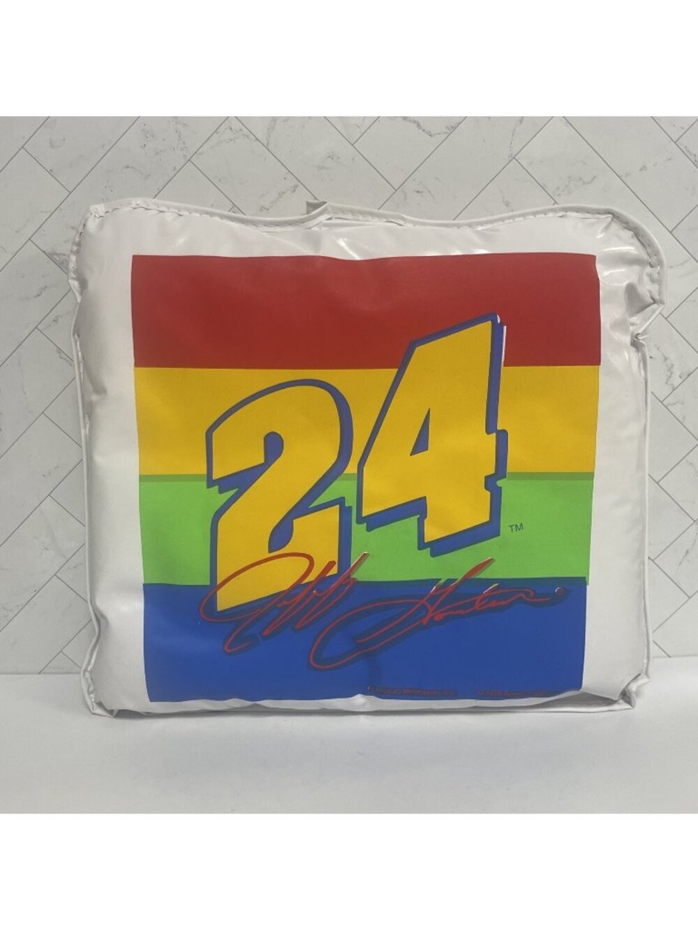 Vintage Nascar Stadium Seat Cushion Pillow Jeff Gordon #24 1998